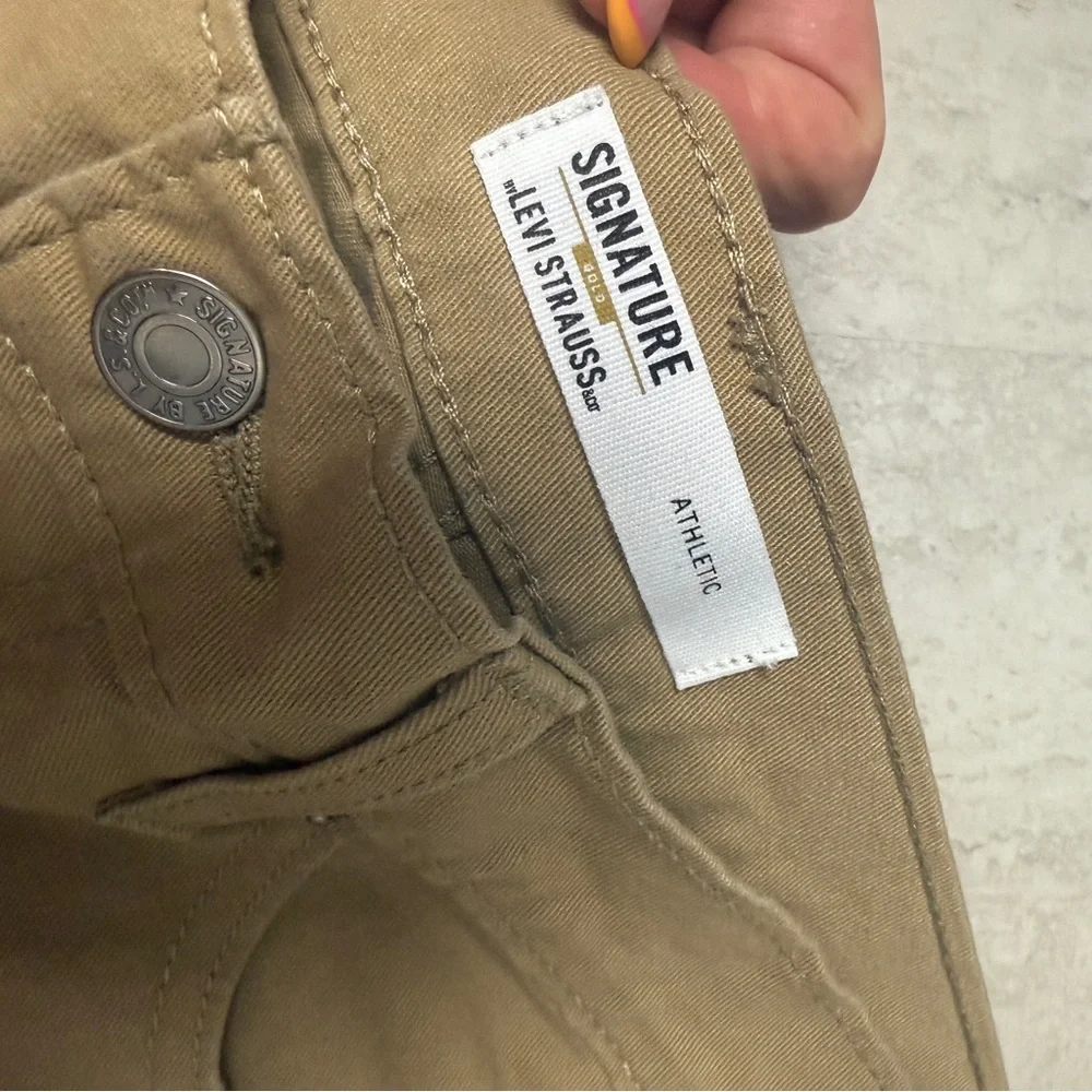 Levi Strauss Khaki tan athletic flex casual pants jeans 29x32